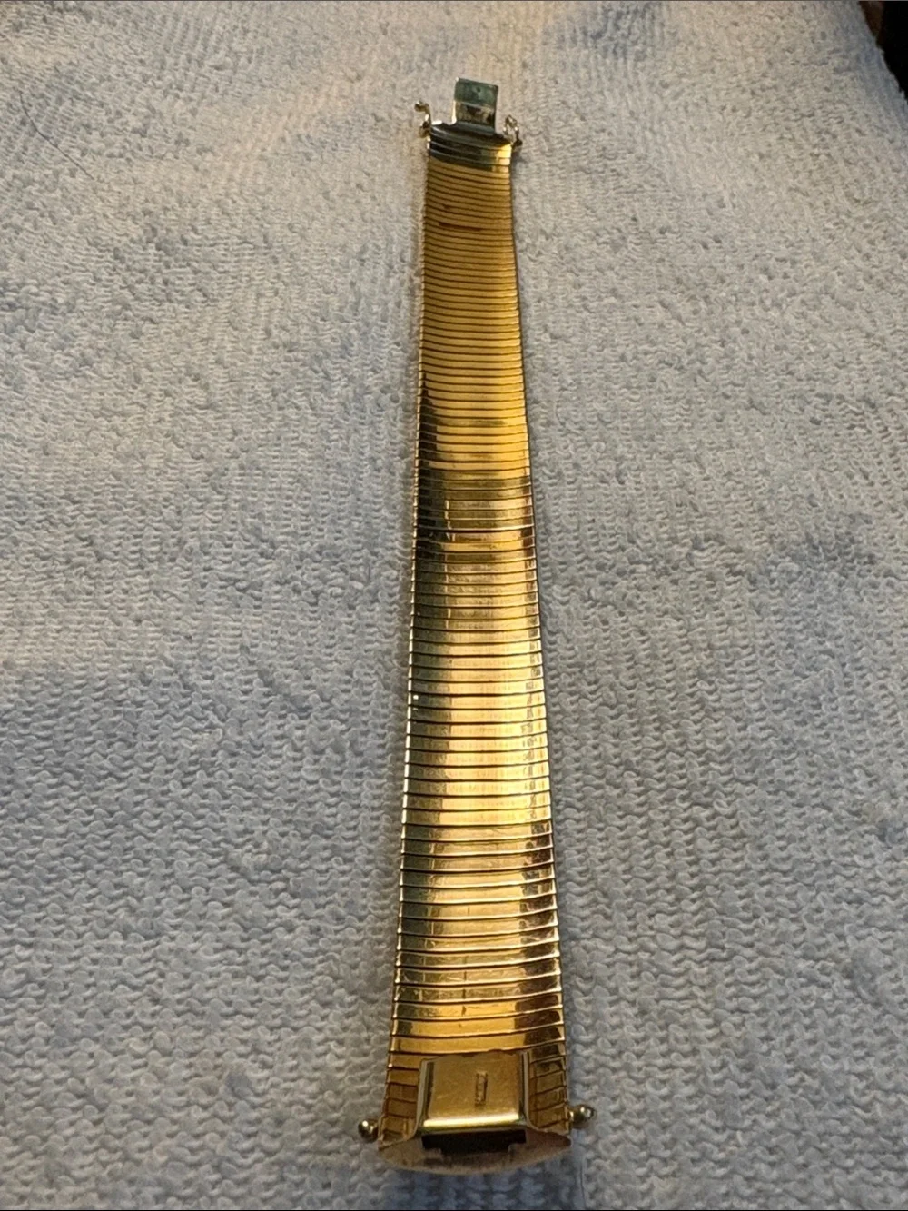 Vintage Italian 14K Yellow Gold Omega-Style Link Bracelet